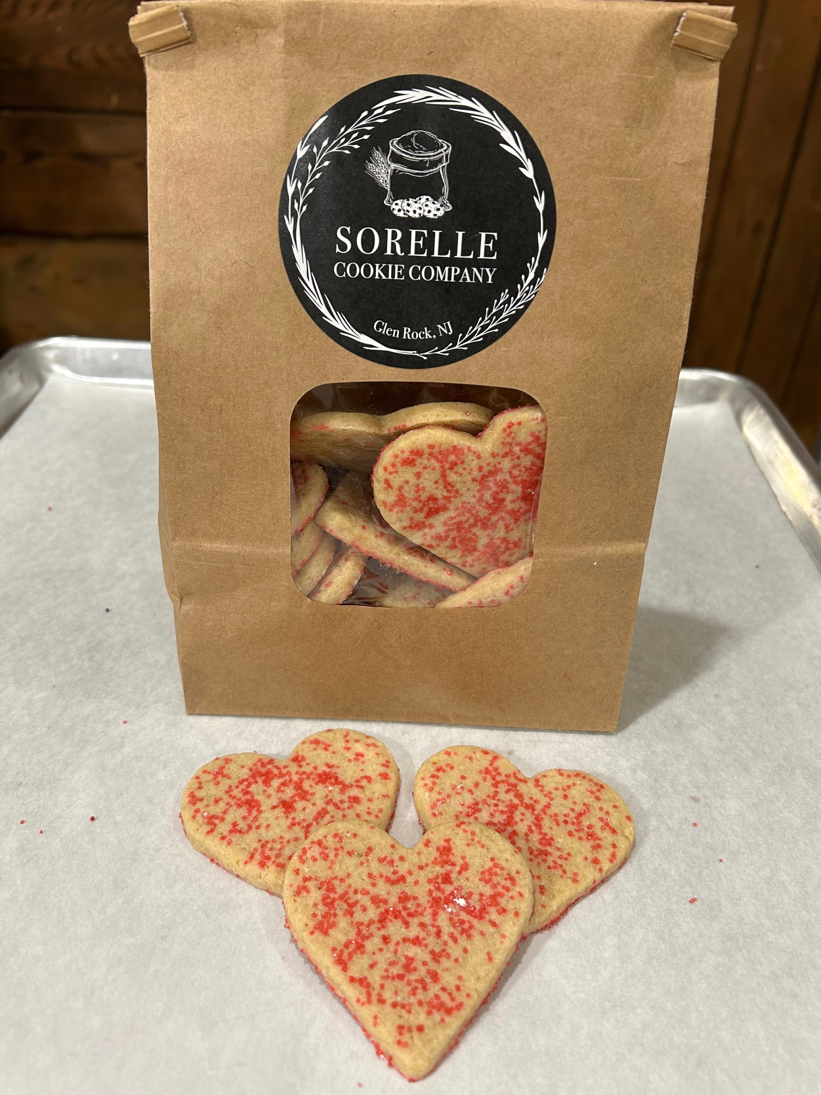 Pink Heart Sugar Cookies