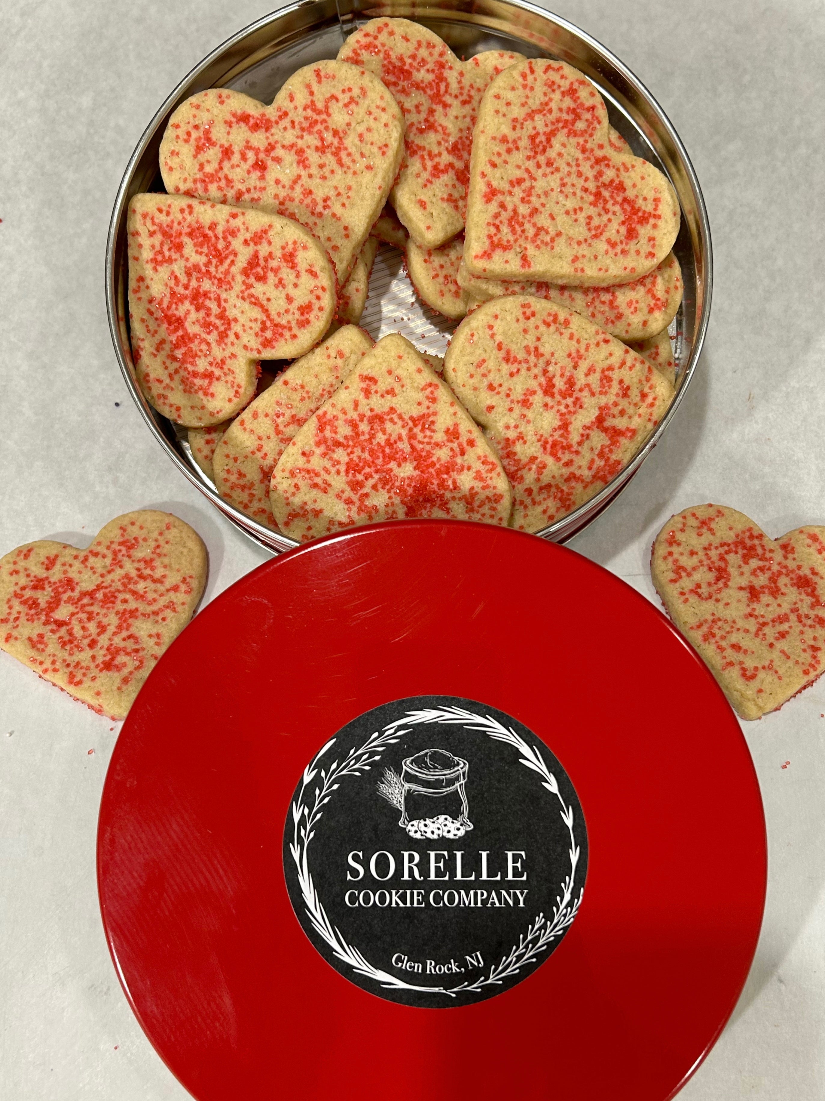 Pink Heart Sugar Cookies