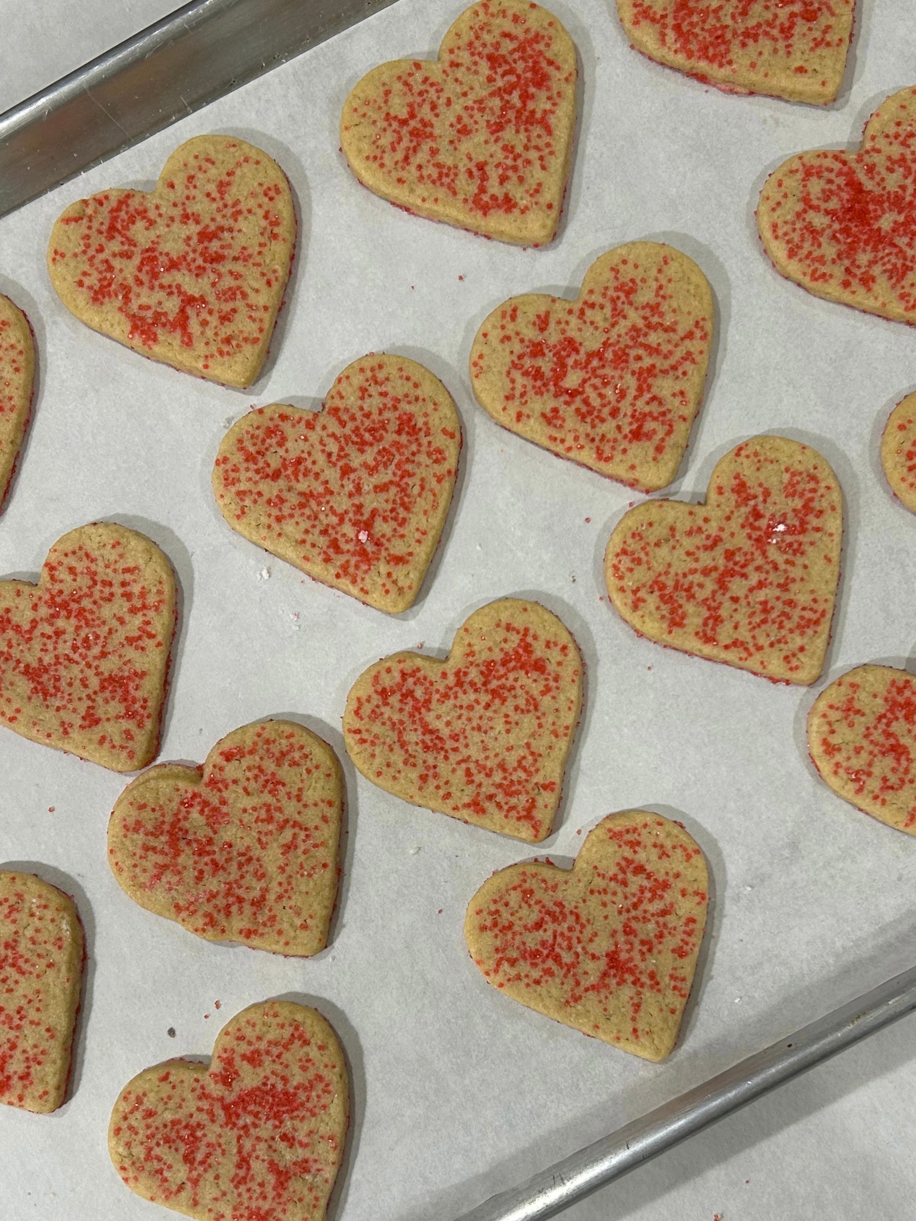 Pink Heart Sugar Cookies